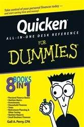 Book cover of Quicken All-in-One Desk Reference For Dummies by Gail A. Perry