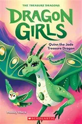 Book cover of Quinn the Jade Treasure Dragon (Dragon Girls #6) by Maddy Mara