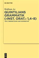 Book cover of Quintilians Grammatik (
