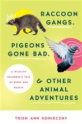 Book cover of Raccoon Gangs, Pigeons Gone Bad, and Other Animal Adventures by Trish Ann Konieczny