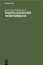 Book cover of Radiologisches Wörterbuch by Kurt Freye