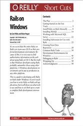 Book cover of Rails on Windows by Curt Hibbs