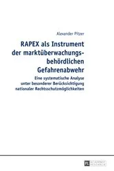 Book cover of RAPEX als Instrument der marktueberwachungsbehoerdlichen Gefahrenabwehr by Alexander Pitzer