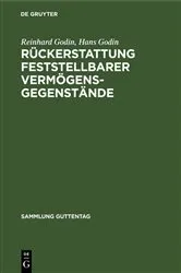 Book cover of Rückerstattung feststellbarer Vermögensgegenstände (2nd ed.) by Unknown