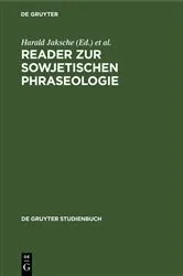 Book cover of Reader zur sowjetischen Phraseologie by Unknown