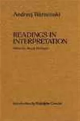 Book cover of Readings in Interpretation by Andrzej Warminski