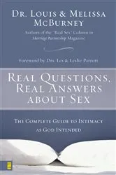 Book cover of Real Questions, Real Answers about Sex by Melissa McBurney