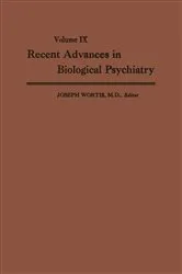 Book cover of Recent Advances in Biological Psychiatry by Joseph Wortis