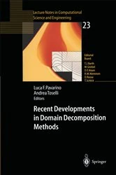 Book cover of Recent Developments in Domain Decomposition Methods by Luca F. Pavarino