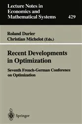 Book cover of Recent Developments in Optimization by Roland Durier