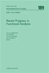 Book cover of Recent Progress in Functional Analysis by Unknown