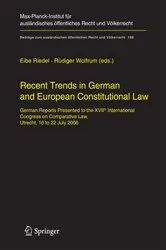 Book cover of Recent Trends in German and European Constitutional Law by Unknown