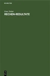 Book cover of Rechen-Resultate (8th ed.) by Franz Triebel