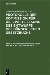 Book cover of Recht der Schuldverhältnisse. Abschn. II, Tit. 2–20, Abschn. III, IV. by Unknown