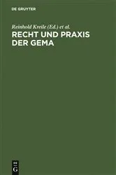 Book cover of Recht und Praxis der GEMA by Reinhold Kreile
