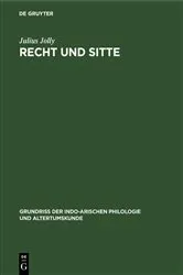 Book cover of Recht und Sitte by Julius Jolly