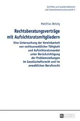 Book cover of Rechtsberatungsvertraege mit Aufsichtsratsmitgliedern by Hans-Friedrich Müller