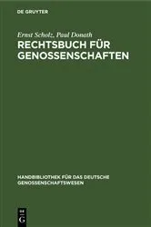 Book cover of Rechtsbuch für Genossenschaften by Unknown