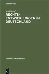 Book cover of Rechtsentwicklungen in Deutschland (2nd ed.) by Unknown