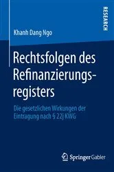 Book cover of Rechtsfolgen des Refinanzierungsregisters by Khanh Dang Ngo