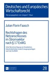 Book cover of Rechtsfragen des Netzanschlusses im Stromsektor nach § 17 EnWG by Unknown
