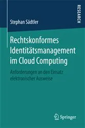 Book cover of Rechtskonformes Identitätsmanagement im Cloud Computing by Unknown