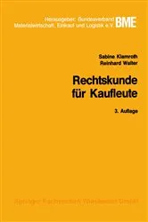 Book cover of Rechtskunde fÃ¼r Kaufleute (3rd ed.) by Sabine Klamroth