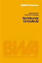 Book cover of Rechtskunde für Kaufleute by Sabine Klamroth