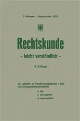 Book cover of Rechtskunde — leicht verständlich (4th ed.) by Unknown