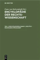 Book cover of Rechtslexikon, Band 3, Hälfte 1: Pachmann-Stöckhardt (3rd ed.) by Unknown