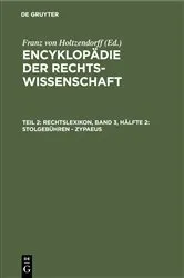 Book cover of Rechtslexikon, Band 3, Hälfte 2: Stolgebühren - Zypaeus (3rd ed.) by Unknown