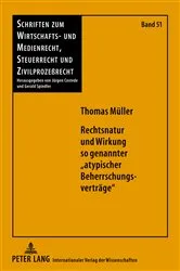 Book cover of Rechtsnatur und Wirkung so genannter «atypischer Beherrschungsvertraege» by Gerald Spindler