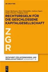 Book cover of Rechtsregeln für die geschlossene Kapitalgesellschaft by Unknown