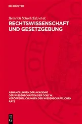 Book cover of Rechtswissenschaft und Gesetzgebung by Heinrich Scheel
