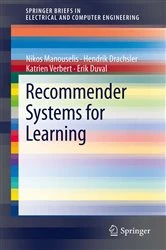 Book cover of Recommender Systems for Learning by Nikos Manouselis