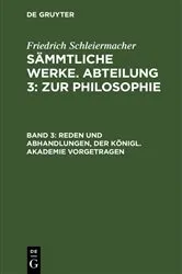 Book cover of Reden und Abhandlungen, der Königl. Akademie vorgetragen by Friedrich Schleiermacher