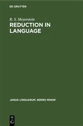 Book cover of Reduction in Language by Unknown