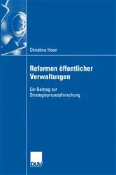 Book cover of Reformen öffentlicher Verwaltungen by Christina Hoon
