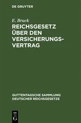 Book cover of Reichsgesetz über den Versicherungsvertrag (7th ed.) by Unknown
