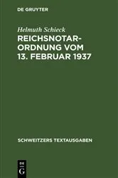 Book cover of Reichsnotarordnung vom 13. Februar 1937 by Unknown