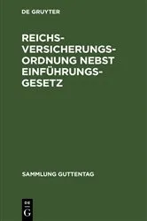 Book cover of Reichsversicherungsordnung nebst Einführungsgesetz by Unknown