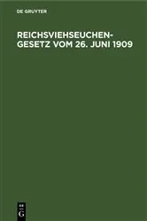 Book cover of Reichsviehseuchengesetz vom 26. Juni 1909 by Unknown