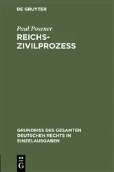 Book cover of Reichszivilprozeß (3rd ed.) by Paul Posener