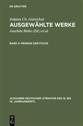 Book cover of Reineke der Fuchs by Johann Christoph Gottsched