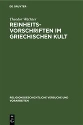 Book cover of Reinheitsvorschriften im griechischen Kult by Unknown