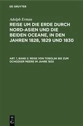 Book cover of Reise von Tobolsk bis zum Ochozker Meere im Jahre 1820 by Adolph Erman