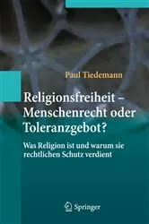 Book cover of Religionsfreiheit - Menschenrecht oder Toleranzgebot? by Paul Tiedemann