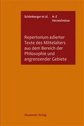 Book cover of Repertorium edierter Texte des Mittelalters aus dem Bereich der Philosophie und angrenzender Gebiete (2nd ed.) by Rolf Schönberger