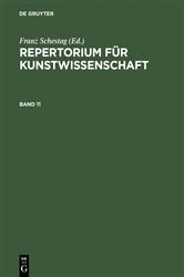 Book cover of Repertorium für Kunstwissenschaft. Band 11 by Hubert Janitschek