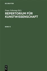 Book cover of Repertorium für Kunstwissenschaft. Band 13 by Hubert Janitschek